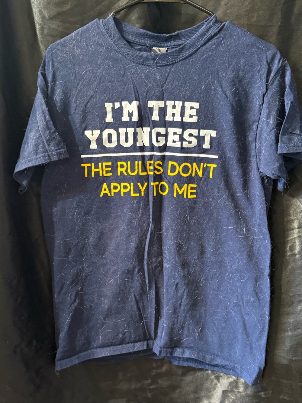 Kids Graphic Tee - Navy "I'm The Youngest"